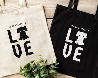 Philadelphia Liberty Bell Tote Bag: City of Brotherly Love, Philly Gift