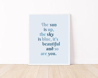 The Beatles Song Lyrics Poster  |  You Are Beautiful  |  Dear Prudence  |  Typography Wall Art  |  Giclee Print
