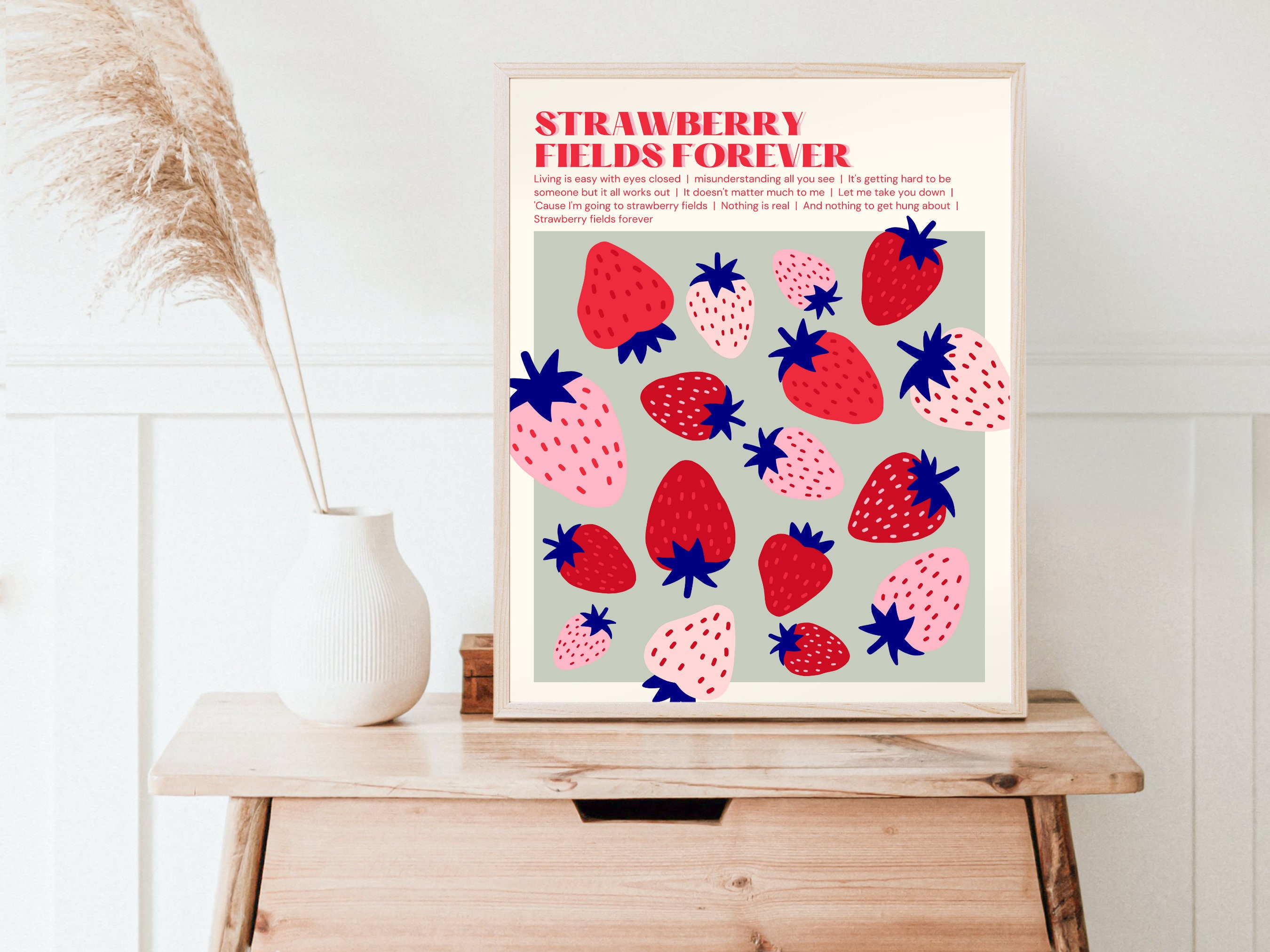 Strawberry Fields Forever Poster | Giclee Print, Beatles Wall Art