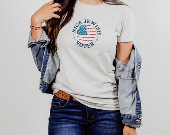 2024 USA Election - Nice Jewish Voter Shirt - Political Statement Tee - Jewish Community - Get Out The Vote Apparel