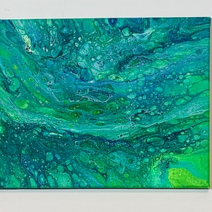 Acryl, Pouring Bild, Abstrakte Kunst, Abstraktes Bild, Acryl Giesstechnik, Buntes Bild, Handgefertigtes Acryl Bild Bild 2