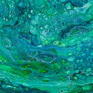 Acryl, Pouring Bild, Abstrakte Kunst, Abstraktes Bild, Acryl Giesstechnik, Buntes Bild, Handgefertigtes Acryl Bild Bild 1