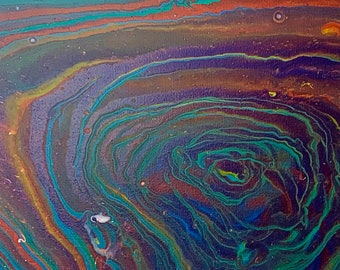 Buntes Acryl pouring Bild! Das Bild wurde auf einem Keilrahmen gemalt! Tolles Bild! Abstraktes Bild mit schönen Farben!