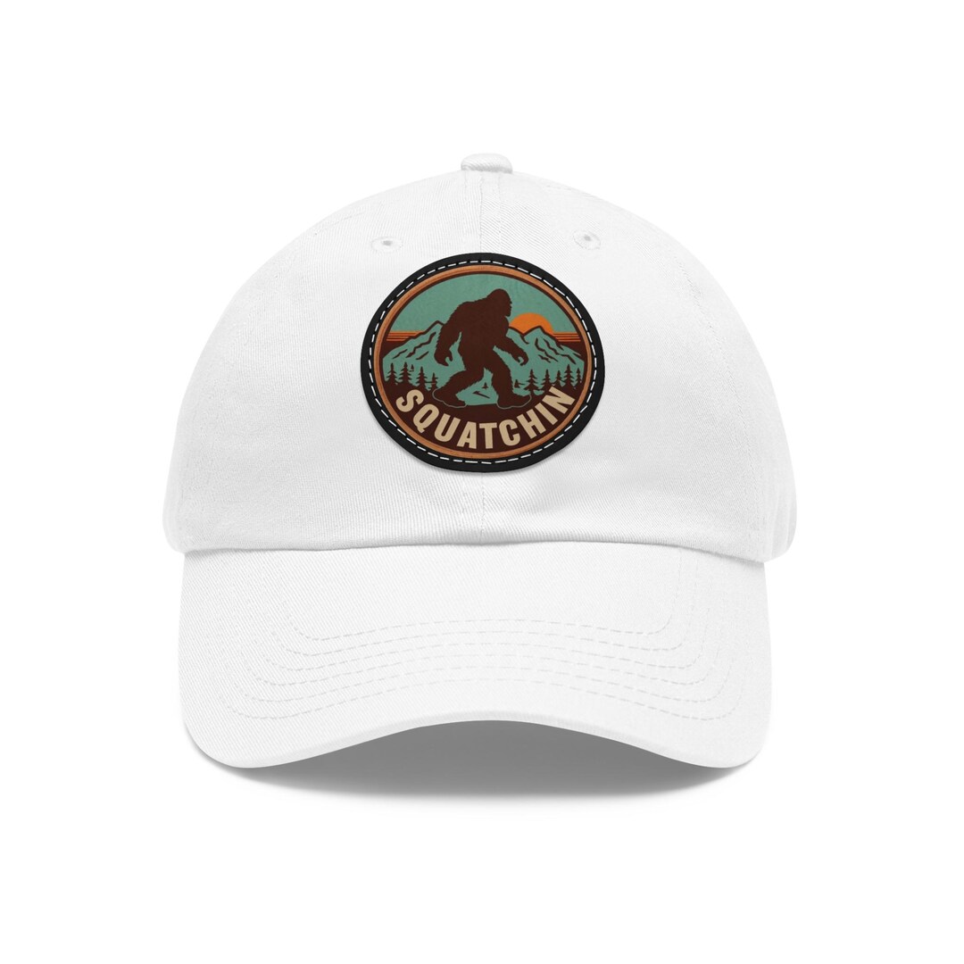 Denim Baseball Cap - "Gone Squatchin' Bigfoot" Funny Dad Hat, Adjustable Sports Cap For Men & Women