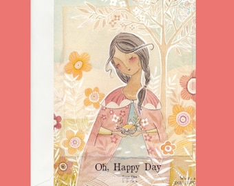 GREETING CARD  for her, expecting, congratulations,  possibility, Encouragement, the future, Graduation, Hope, by Cori Dantini