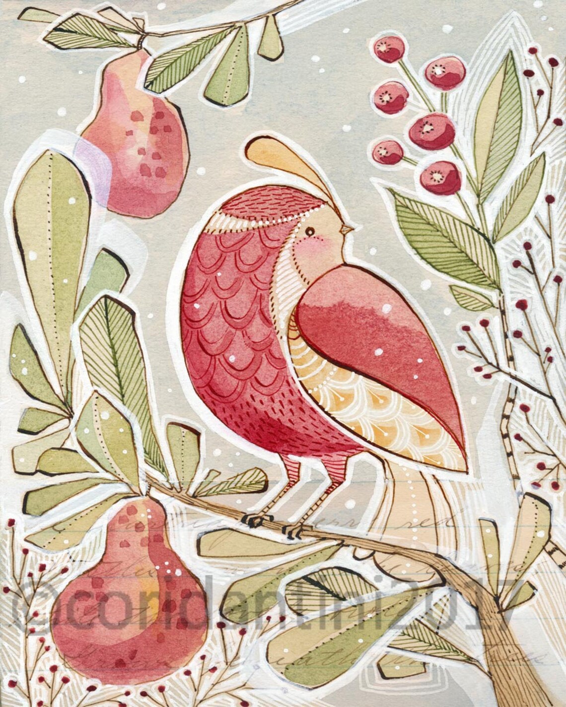 Magical Winter Holiday Art Decor Archival Art | Etsy