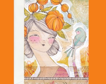Watercolor Birthday Card: Bird Illustration by Cori Dantini
