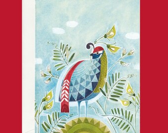 Quail Greeting Card, Cori Dantini Art, Blank Inside, All Occasion