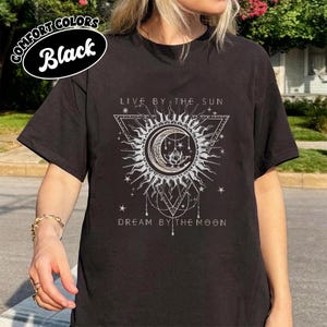Moon Phases Sky Space Astronomy T Shirt Comfort Colors Celestial Lunar Cycle Astrology Space Science Vintage Graphic Tee