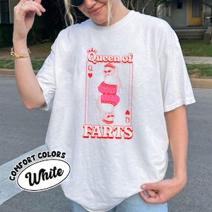 Queen of Farts Funny Swap Embarrassing Inappropriate Comfort Colors  T-Shirt, Queen Of Farts t-Shirt, Fart tee, Farting Inappropriate Tshirt
