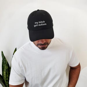 Funny Autism Embroidered Hat - Neurodivergent Pride Cap - Dark Humor Mental Health Hat - Autism Awareness Streetwear
