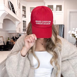 Make Your Text Great Again, Embroidered Hat, Personalized Hat, Custom Baseball Cap, Custom Maga Cap, Make America Great Again, Make America