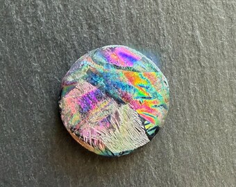 23mm Round Focal Dichroic Glass Cabochon - OOAK Cab 45