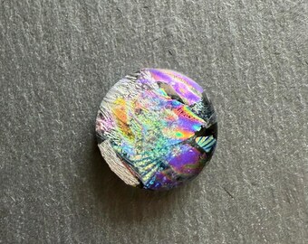 23mm Round Focal Dichroic Glass Cabochon - OOAK Cab 51