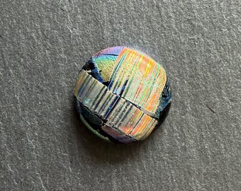 23mm Round Focal Dichroic Glass Cabochon - OOAK Cab 54