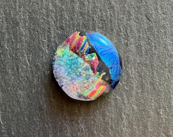 23mm Round Focal Dichroic Glass Cabochon - OOAK Cab 49