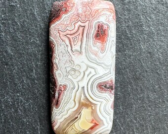 Rectangular Crazy Lace Agate Cabochon