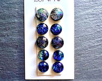 Dichroic Glass Cabs - Lot of Ten Matching - Lot number 46