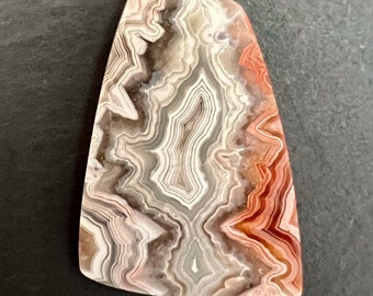 Exceptional Freeform Laguna Lace Agate Cabochon