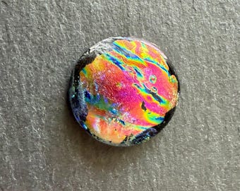 23mm Round Focal Dichroic Glass Cabochon - OOAK Cab 50