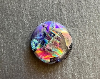 23mm Round Focal Dichroic Glass Cabochon - OOAK Cab 48
