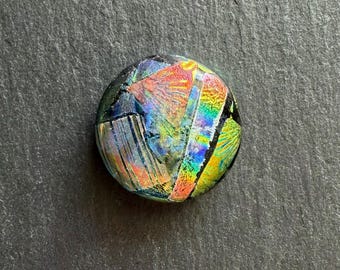 23mm Round Focal Dichroic Glass Cabochon - OOAK Cab 55