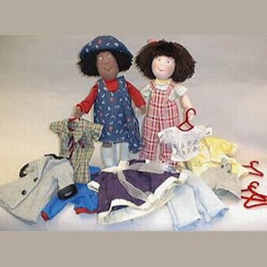 Doll Clothes Pattern Wardrobe - Clothing Pattern for 15 inch cloth dolls - Maggie & Keshia Clothes - PDF sewing pattern - ePattern Download