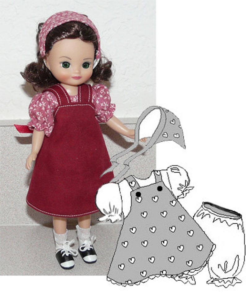 8 doll clothes sewing Tiny Betsy McCall pattern Doll Etsy