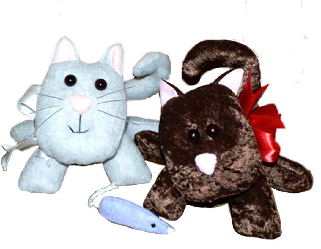 Kitty Cat Sewing Pattern - Stuffed Toy Cat - DIY Toy PDF - Cute Kitten ...