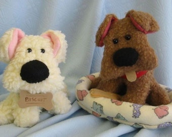 Plush Dog and Cat Pattern - Puppy Stuffie Download - Kitty Pattern - Stuffed Toys PDF - DIY Toy PDF - Cute Puppy Pattern - Stuffie Patterns