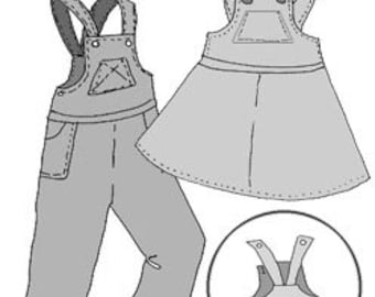 10 inch Ann Patsy doll clothes pattern for jumper and overalls PDF 78111