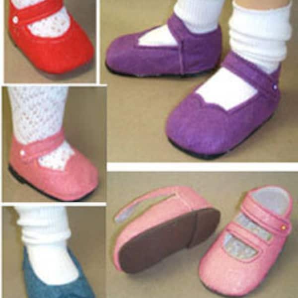 Puppenschuhe Schnittmuster - Sasha Schuh Schnittmuster - Filzschuhe Download - PDF für 16"Sasha Puppen - 3 x 6 cm Fußgröße