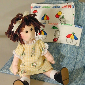 Cloth Doll Pattern - Jointed doll sewing - 9 inch Bitsy Buttons PDF