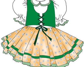 Vest Dress 10&quot; Ann Estelle/Patsy doll clothes pattern PDF 82711