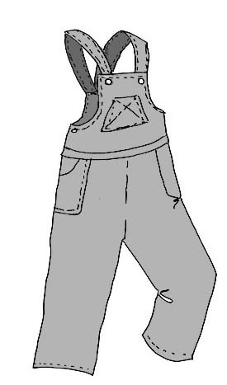 Overalls and Bibbed Overall Jumper Sewing Pattern PDF Sized Etsy