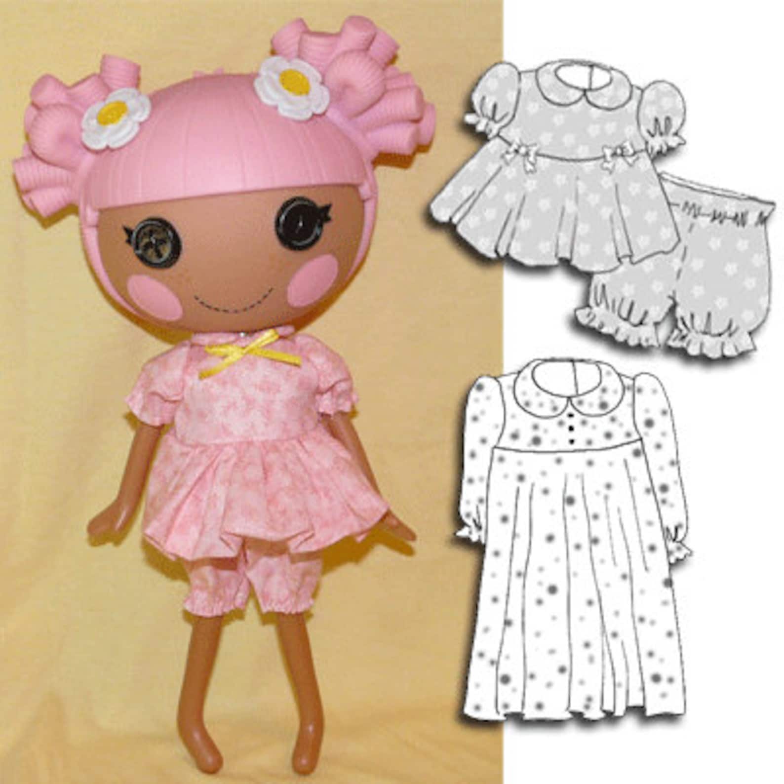 Lalaloopsy Doll Clothes PDF Sewing Patterns Set of 2 Cute Etsy