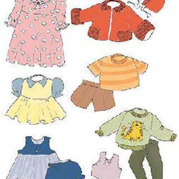 Cloth doll wardrobe - 14 inch clothing sewing pattern - fits Tasha, Miss Morrissey and more PDF