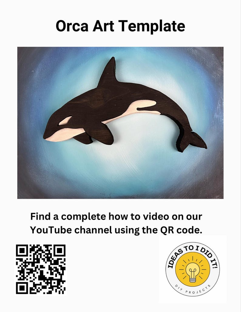 Template for Wood Art Orca Whale Wood Art Plans, Wood Wall Art Plans ...