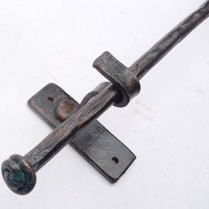 Hand Forged Steel Curtain Rod: Rustic Drapery Hardware, Lightweight