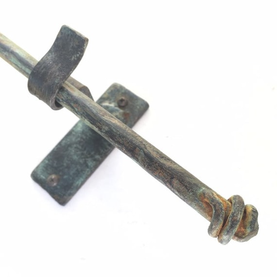Curtain Rod Drapery Hardware 1 Rustic Forged Solid Steel Etsy