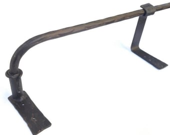 Hand Forged Steel Curtain Rod: French Return Drapery Hardware