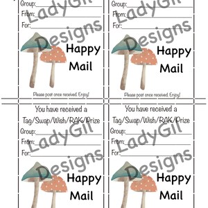 Happy Mail Swap Insert Tag/Swap/Wish/RAK/Prize  Digital Download