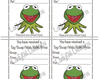 Happy Mail Swap Insert Tag/Swap/Wish/RAK/Prize/frog/ Digital Download