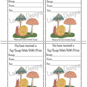 Happy Mail Swap Insert Tag/Swap/Wish/RAK/Prize  Digital Download