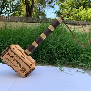 Custom Large Thor Hammer (Mjölnir) - Customizable gift for military, wedding, Christmas, or any occasion!