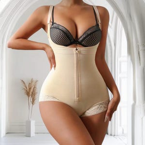 Women’s Full Body Shapewear Postpartum Tummy Control Shaper Slimming Post Surgery Fajas With Zipper