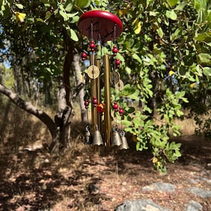 Elegant Japanese-Style Large Metal Wind Chime | Exquisite Hanging Windchimes | Outdoor Garden Decor |  Luck Charm & Memorial Sound Healing