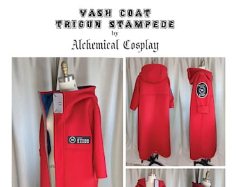 Trigun Stampede Vash Coat - COSPLAY - Digitaler Download PDF Schnittmuster mit Anleitungen & Ressourcen, fortgeschrittene Schwierigkeitsniveau