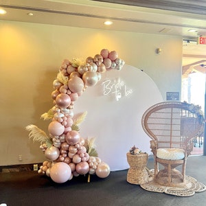 Luxury double stuffed boho balloon garland, dusty pink, pearl pink, mauve, bridal shower, baby shower, birthday