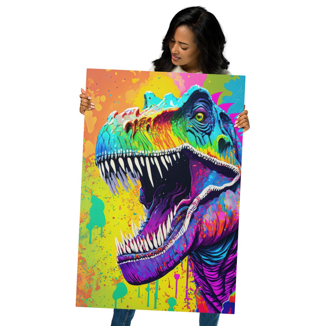 Dinosaur T-rex Graffiti Print Door Mat